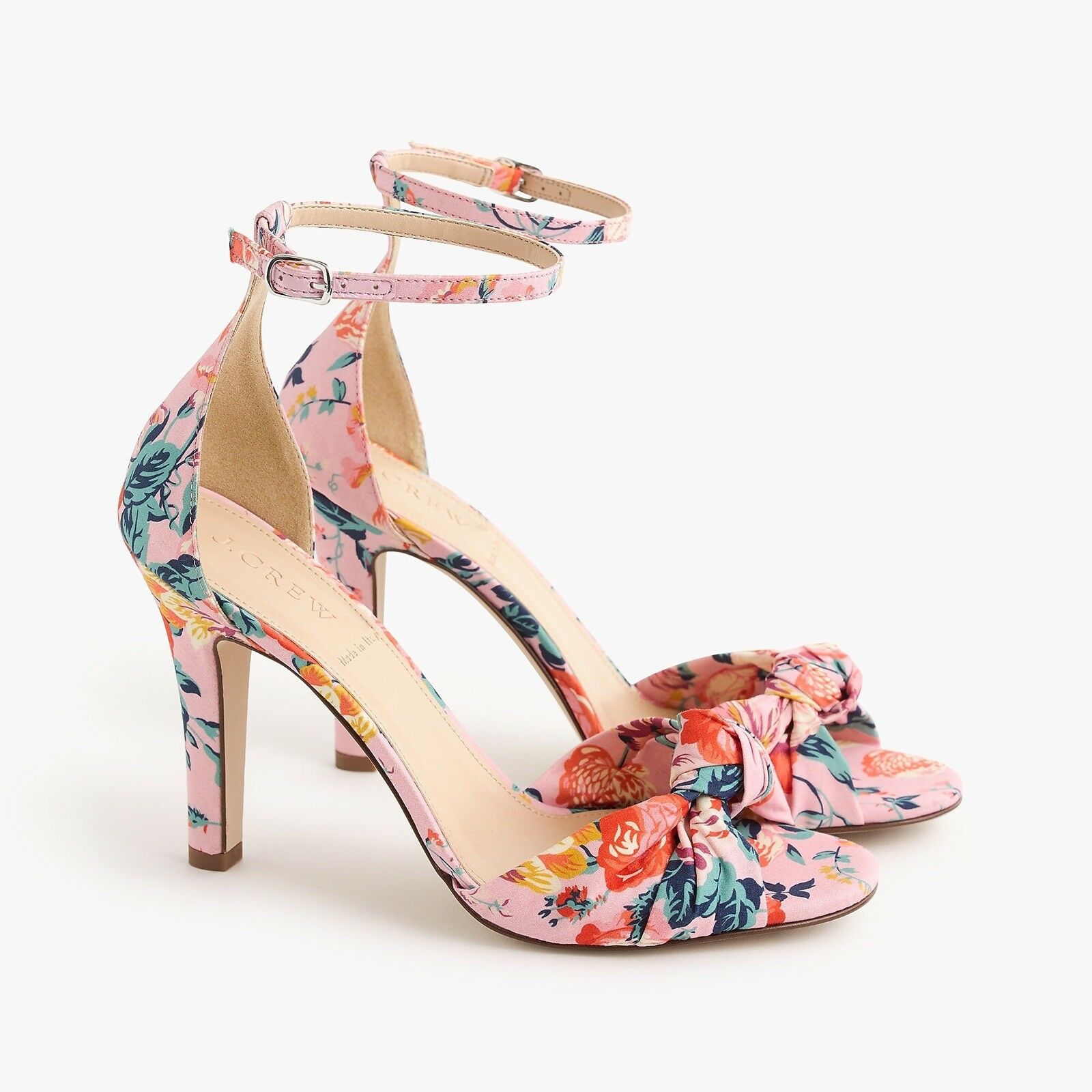 Knotted High Heel Sandals In Liberty Floral Jcrew Collection Size 11