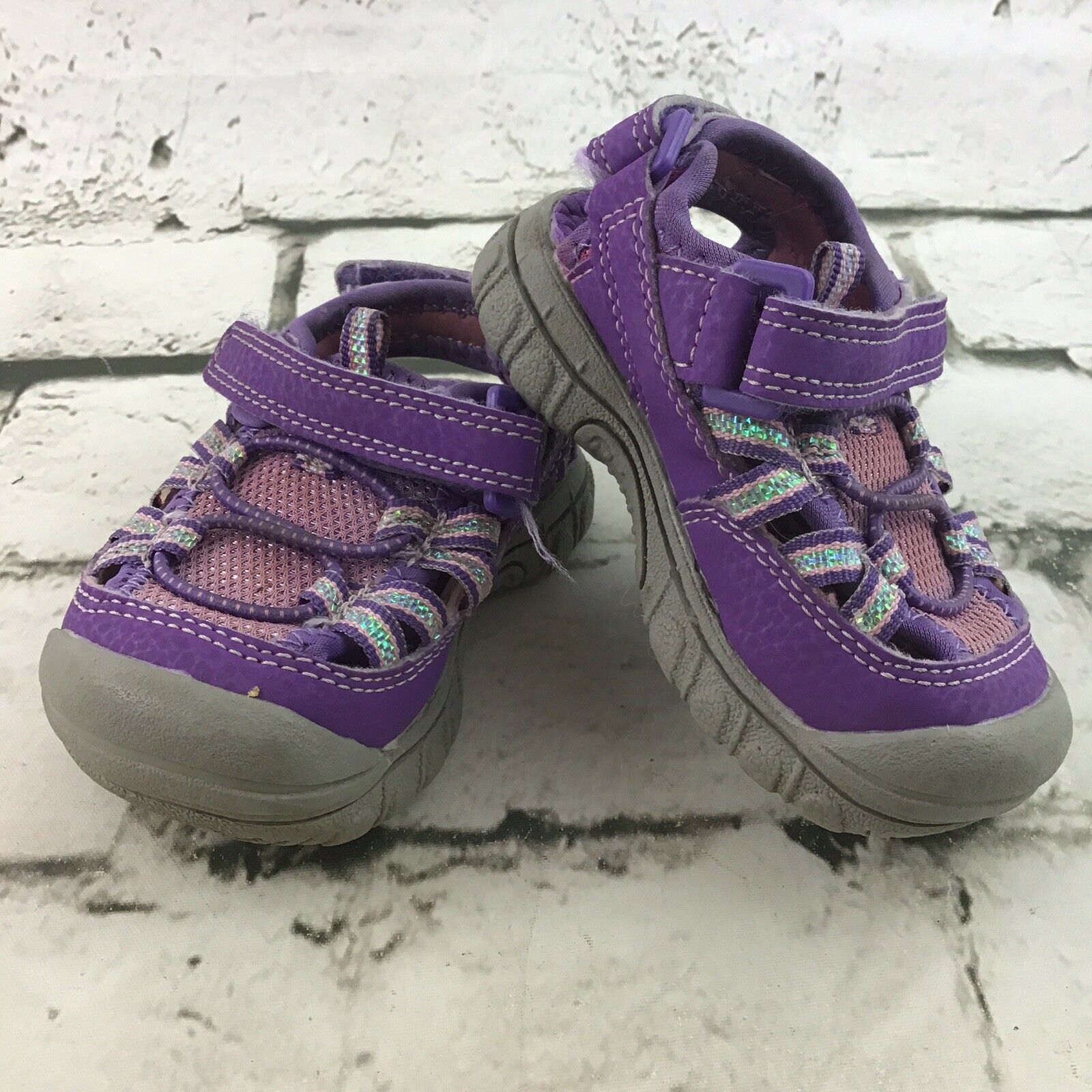 Kohls Toddler Baby Size 4 Shoes Purple Walking Trail Hiking Water Sandals