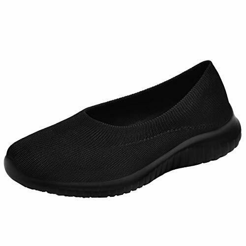 konhill Women's Tennis Walking Shoes Breathable Casual, B/All Black, Size 9.0