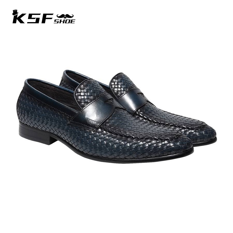 KSF SHOE Crocodile Leather Men Shoes Luxury Designer Fashion Loafers Casual Handmade Formal Shoes for Men High Quality Original