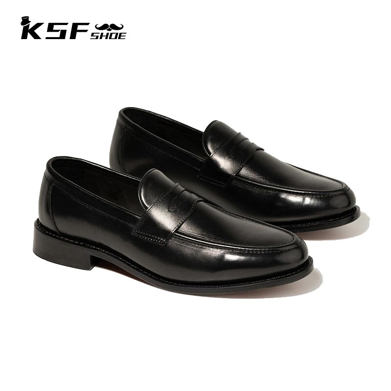KSF SHOE Luxury Fashion Loafers Dress Shoes Men Original Designer Casual Formal Genuine Leather Handmade Classic Men Shoes