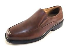La Milano A1720 Brown Leather Comfort Extra Wide (EEE) Men's Slip On Dress Shoes