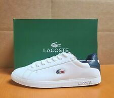 LACOSTE Graduate Tri 1 Men's Casual Leather Fashion Shoes Sneakers White Navy