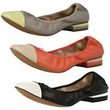 Ladies SALE Clarks Ditsy Dress Slip On Leather Ballerina Style Shoes