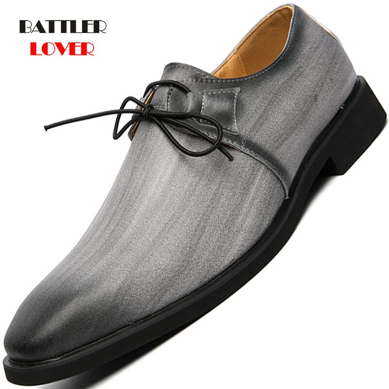 Leather Dress Shoes For Men 2021 Lace Up Fashion Casual Formal Shoe Male Classic Retro Business Brogue Oxfords Zapatos De Hombre