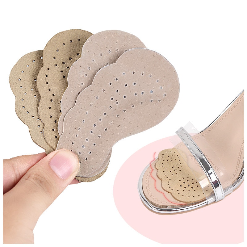 Leather Forefoot Pads for Shoes Women Time! Breathable Anti - Slip High - Heel Insoles Wear - Resistant Foot Care Shoe Insert As