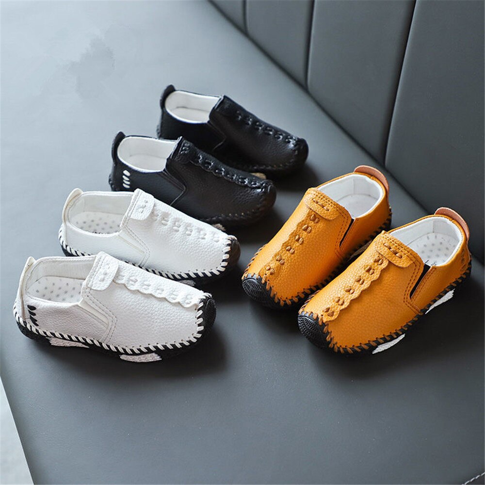 Leather Shoes for Boy Sandals Children's Flats Kids Oxford Shoes Boys Dress Shoes Black School Shoes White Toddler Leather Shoes