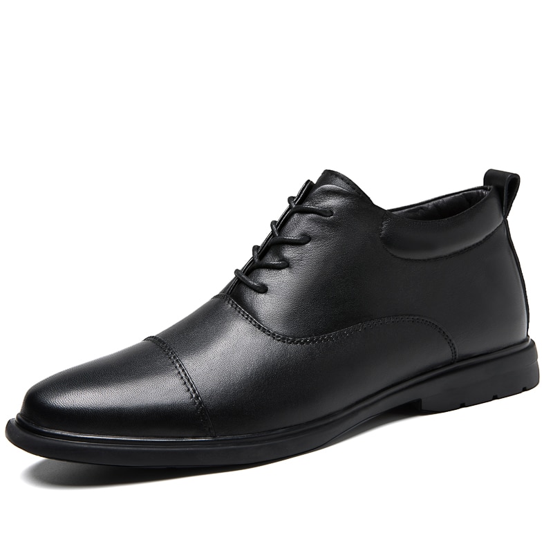 Leather shoes men's leather soft sole autumn and winter British shoes men's casual shoes trendy business dress men's shoes