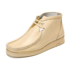 LibertyZeno Men's Genuine Leather High Top Moc Toe Desert Chukka Casual Shoes-HJ
