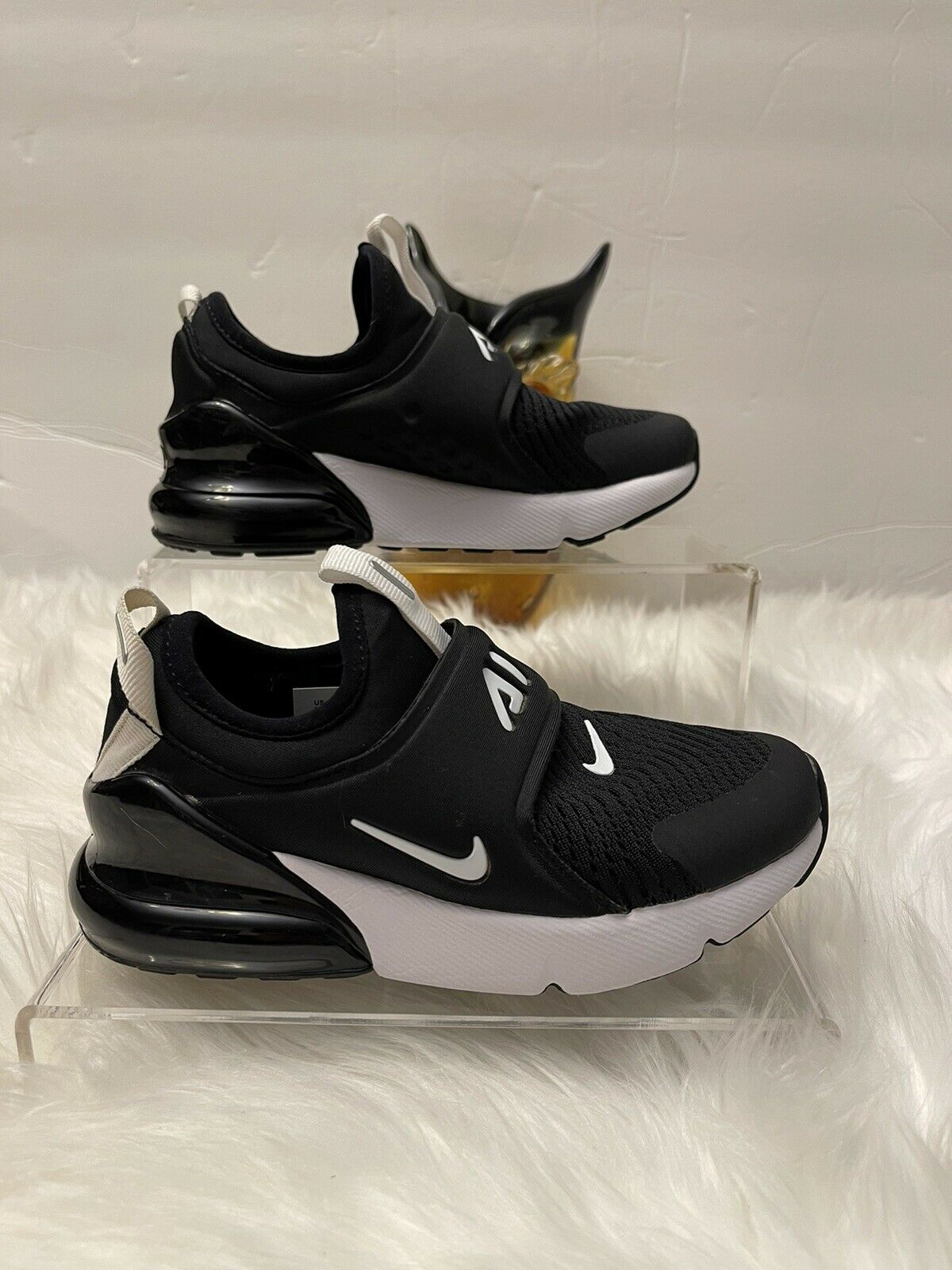Little Kids' Nike Air Max 270 Extreme Casual Shoes Black/White CI1107 001 Sz 12c