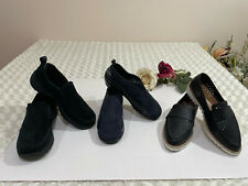 LL BEAN, AEROSOLES, CROWN VINTAGE Women Shoes 7.5M Black and Navy wedges