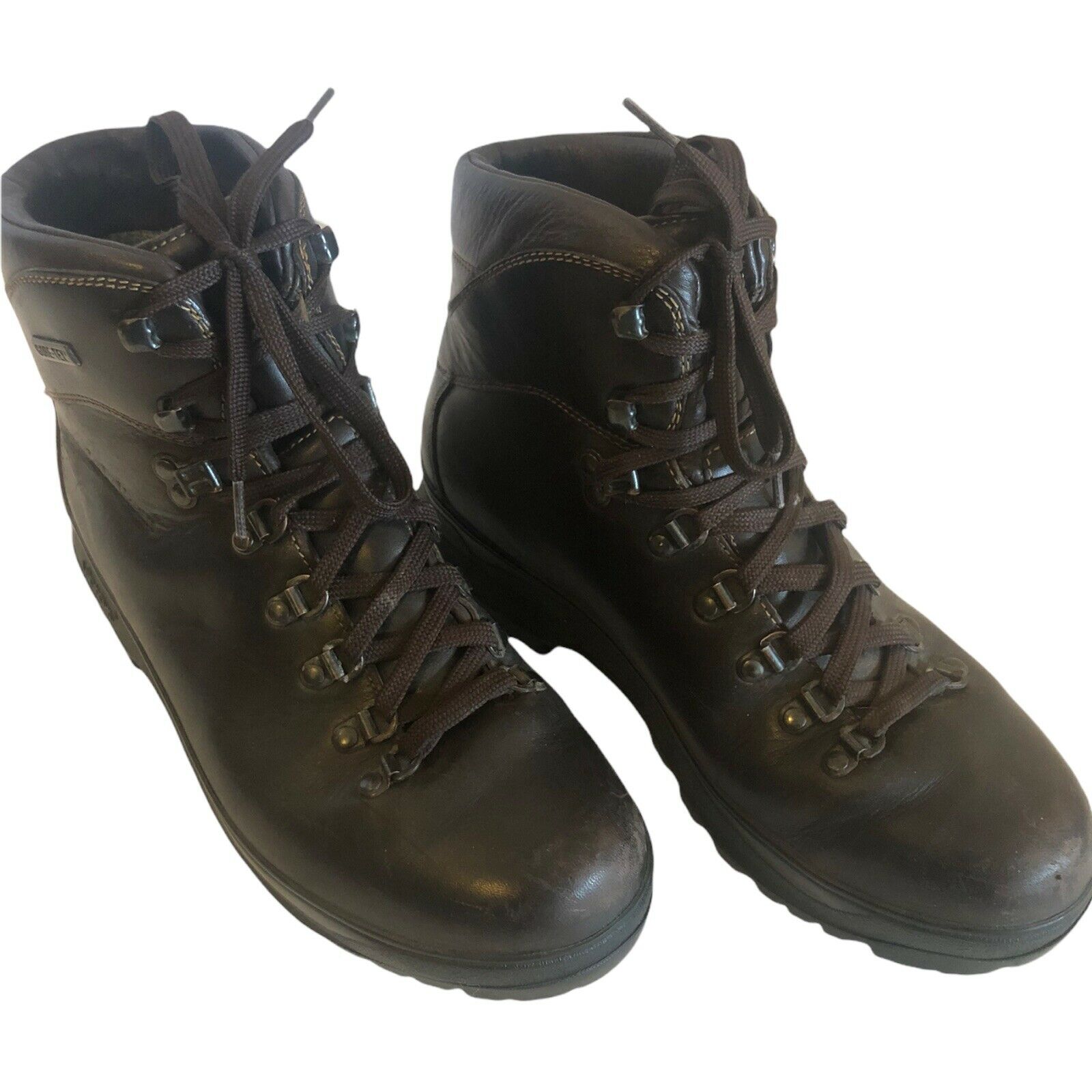 LL BEAN Cresta GORE TEX Mid Hiking Boots Vibram Men's Size 9M Brown Italy