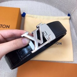 Louis Vuitton Accessories | Louis Vuitton Leather Belt For Men | Color: Silver/White | Size: Os