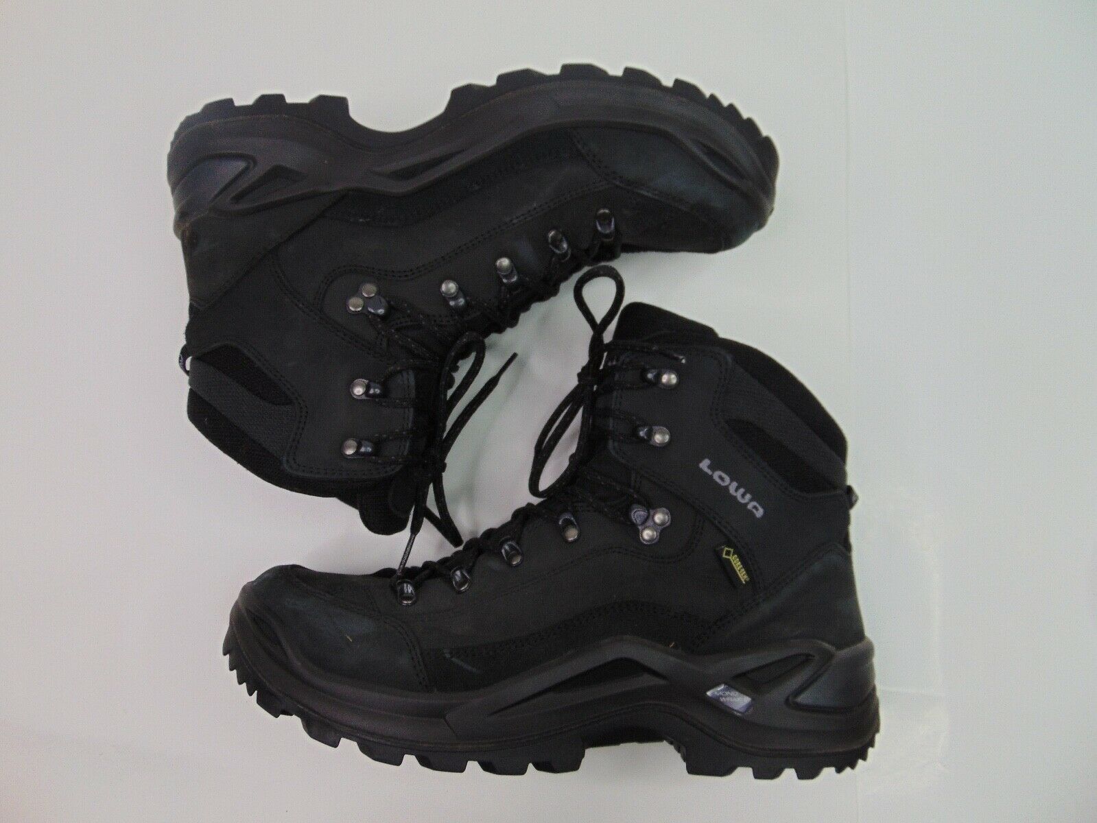 LOWA Men 9.5 Renegade GTX Mid Gore-Tex Hiking Rain Boots Leather Outdoor Black