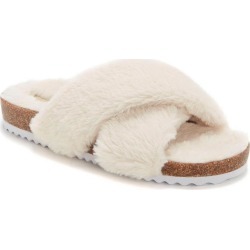 Lucky Brand Marana Furry Slide - Women's Accessories Shoes Slides in White