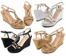 MARIVE-5 New Blink Wedges Party/Prom 3.2" inch High Heel 1" Platform Women Shoes