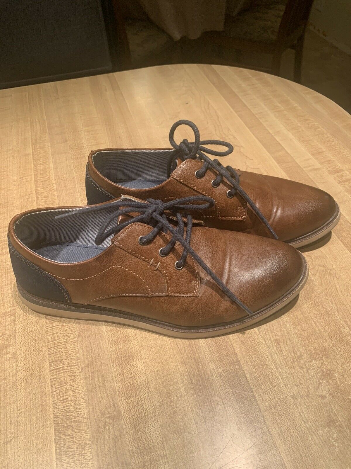 Max + Jake Boys Dress Shoes size 6M Brown Worn Once