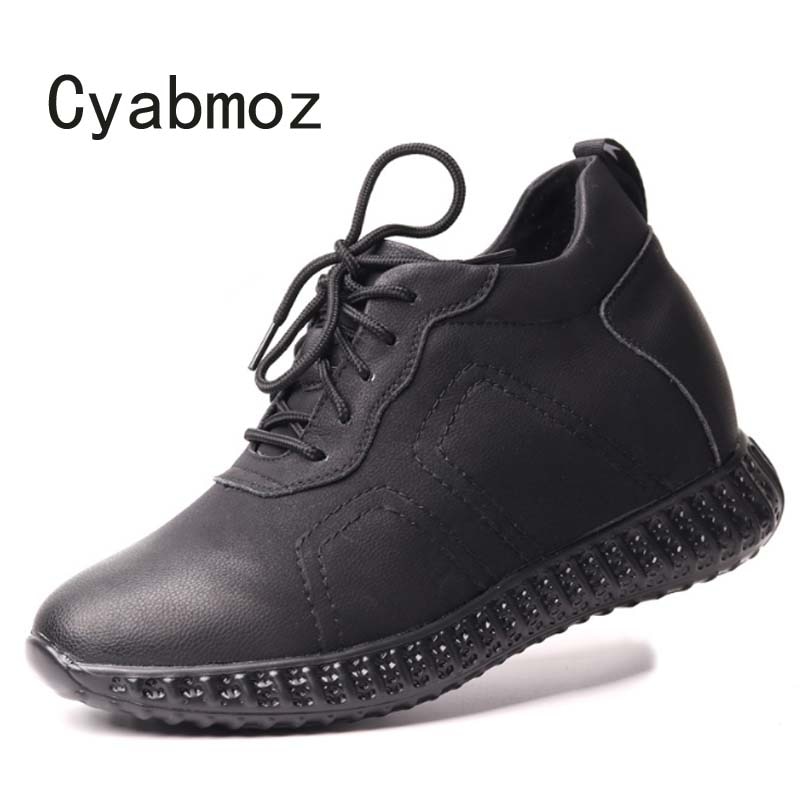 Men Comfortable Height Increasing Elevator Shoes Taller 10CM Mens Sneakers Fashion Casual Shoes Man