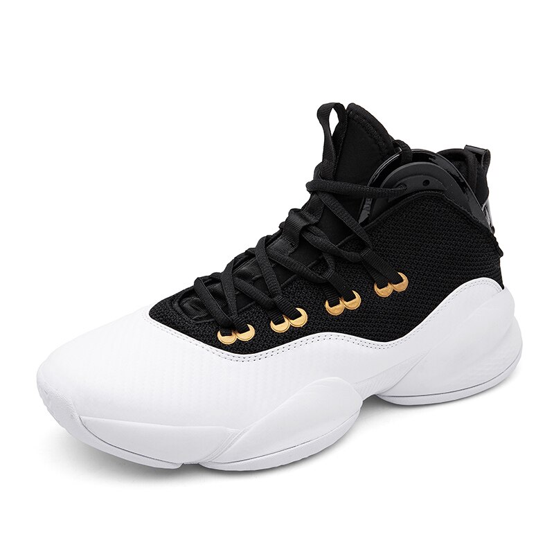 Men High-top Basketball Shoes Cushioning Light Basketball Sneakers Portable Breathable No-Slip Casual Outdoor Sports Shoes