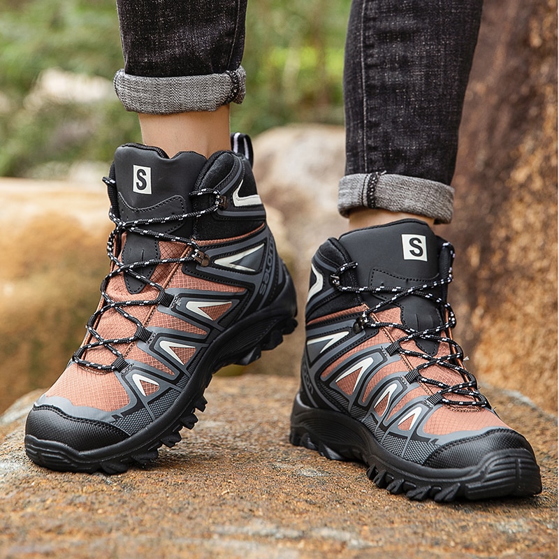 Men Hiking Boots Winter Shoes Mountain Sports Shoes Hunting Mens Gym Shoes Designer Outdoor Waterproof Shoes Plus Size 39-48