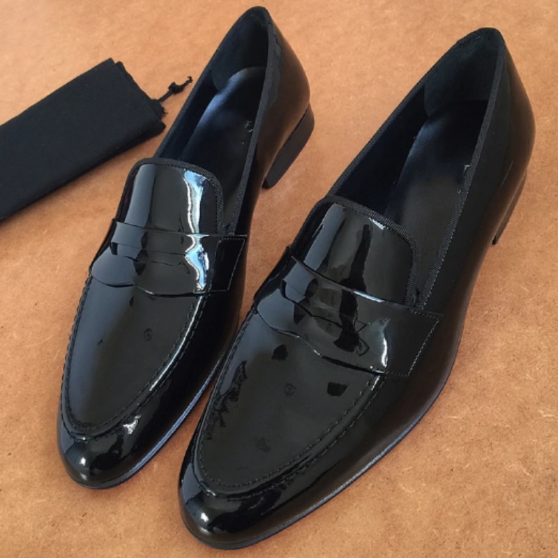 Men PU Leather Fashion Shoes Low Heel Dress Shoes Vintage Classic Male Casual Loafers Shoes Zapatos De Hombre YK411