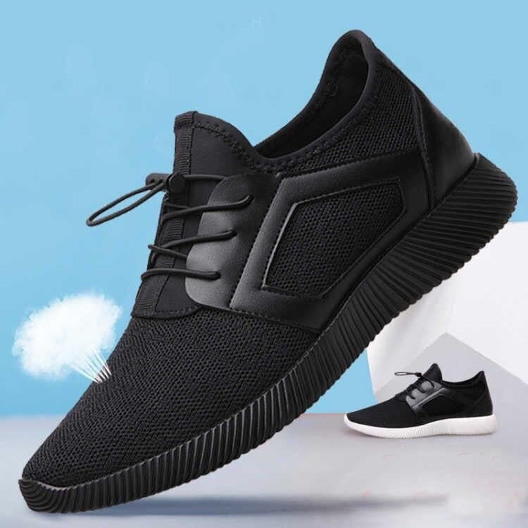 Men Sneakers Mesh Fashion Casual Platform Vans Black Shoes Mens Shoes Lightweight Vulcanize Shoes Walking Sport zapatos hombre