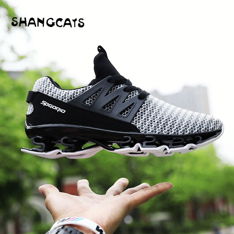 Men Sneakers Shock Absorption Casual Shoes Without Lace Mesh Comfortable Men Shoes Autumn Fashion Flats Male Footwear Breathable