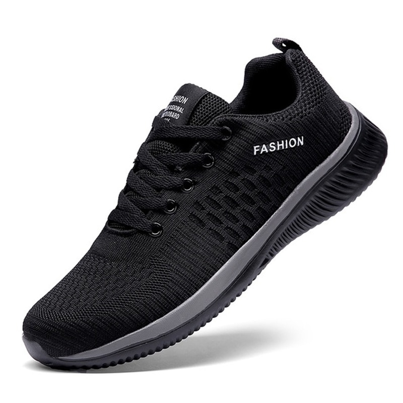 Men Sport Shoes Lightweight Running Sneakers Walking Casual Breathable Shoes Non-slip Comfortable black Big Size 37-47 Hombre