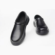 Men Work Shoe Dress Casual Shoes Safety Oil & Water Proof Anti-Slip Flat Slip On