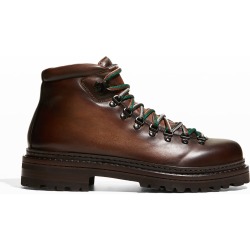 Men's Burnished Leather Hiking Boots