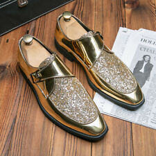 Mens Business Casual Pointed Toe Oxfords Loafers Sequin Party Dress Shoes Size