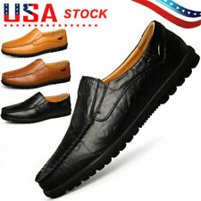 Men's Comfortable Breathable Leather Fashion Casual Loafers Driving Dress Shoes