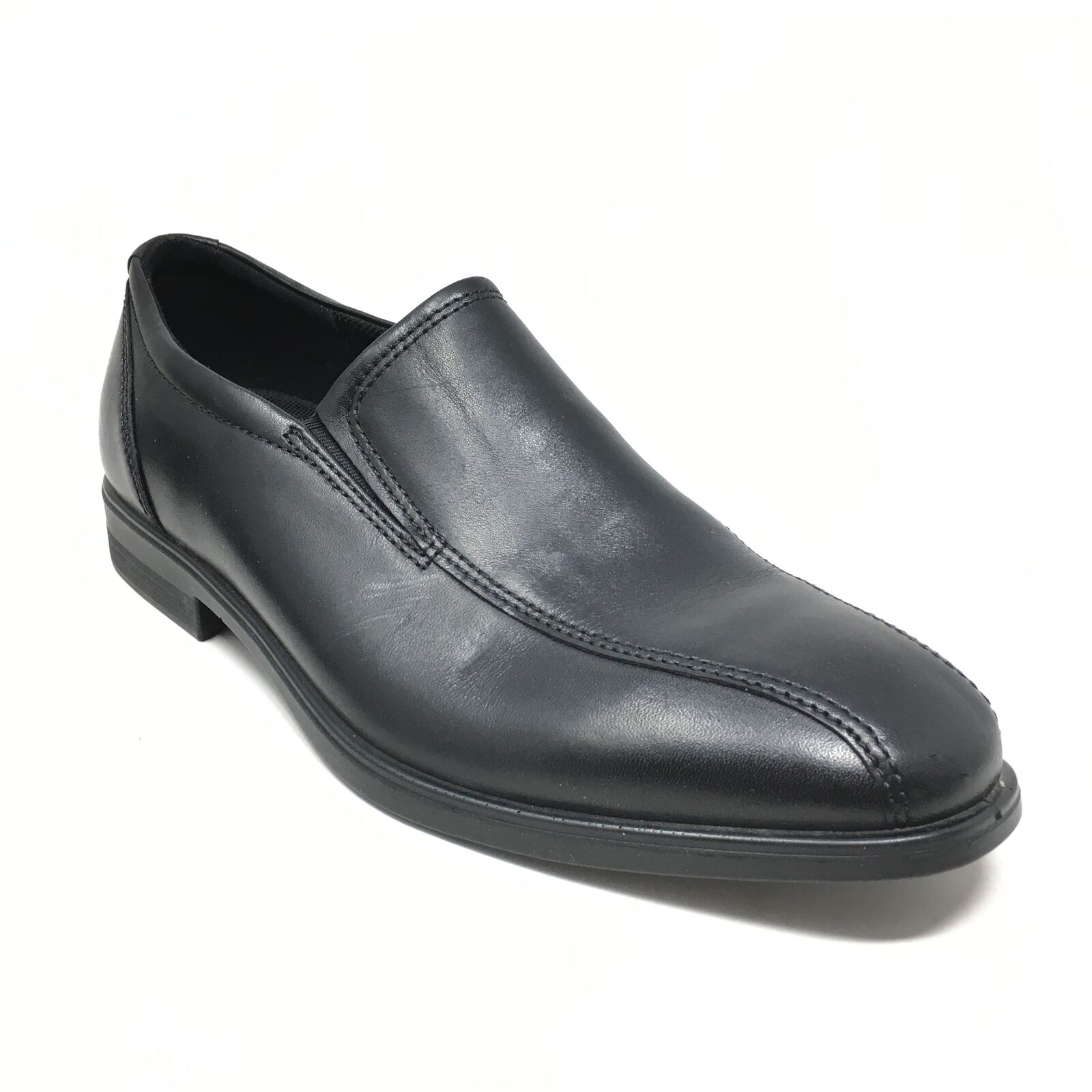 Men's Ecco Slip On Loafers Dress Shoes Size 40 EU/6-6.5 US Black Leather