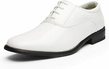 Men's Faux Patent Leather Tuxedo Dress Shoes Classic Lace-up Formal Oxford