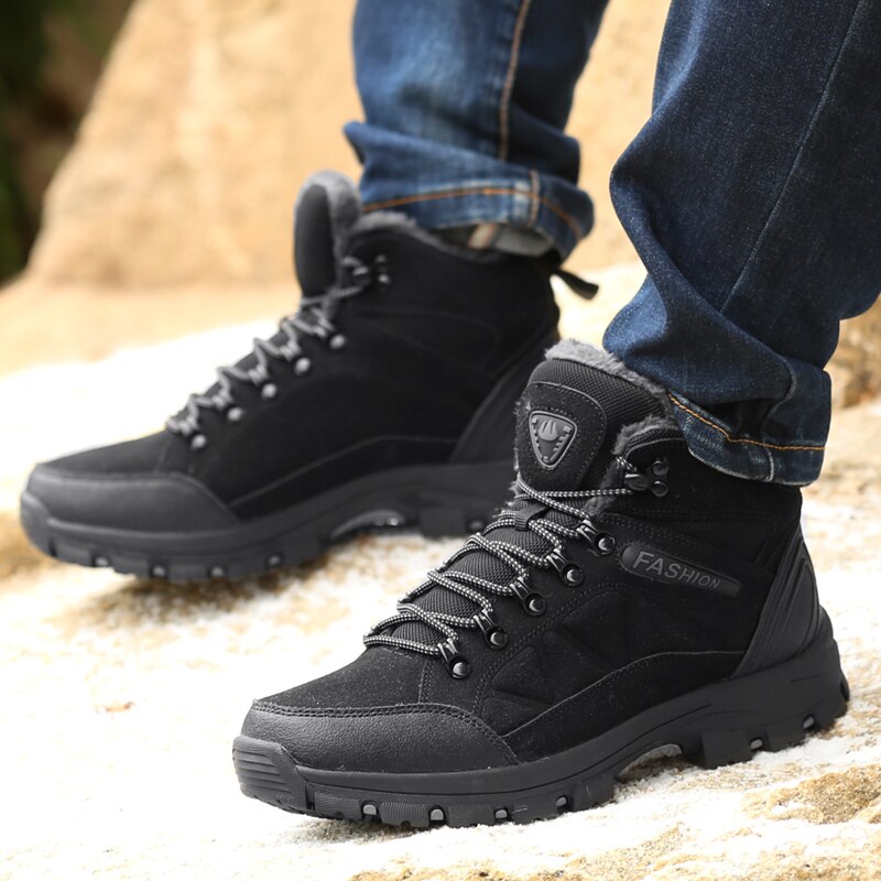 Men's Hiking Shoes High Top Trekking Sneakers Wear-resisting Non-slip High Quality Men Unisex Outdoor Climbing Warm Men Boots