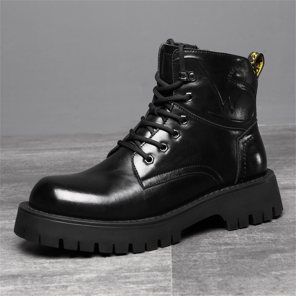 Men's leather high-top Martin boots, high-end outdoor tooling boots, men's boots, casual boots, hiking boots, warm leather boots