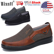 Men's Leather Loafers Casual Shoes Breathable Driving Slip on Moccasins Shoes US