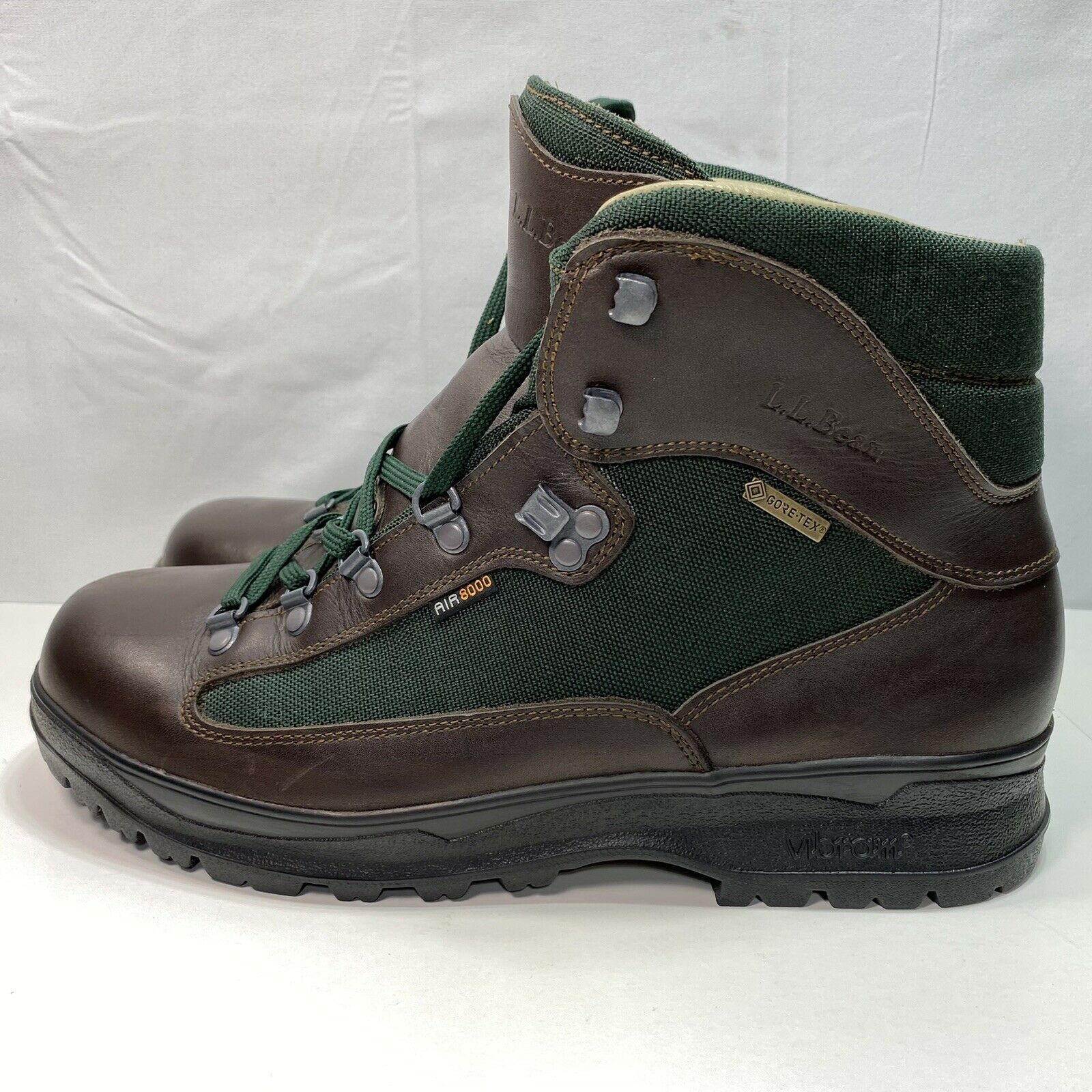 Men's LL BEAN Cresta Air 8000 GORE TEX Mid Hiking Boots Vibram Size 9W