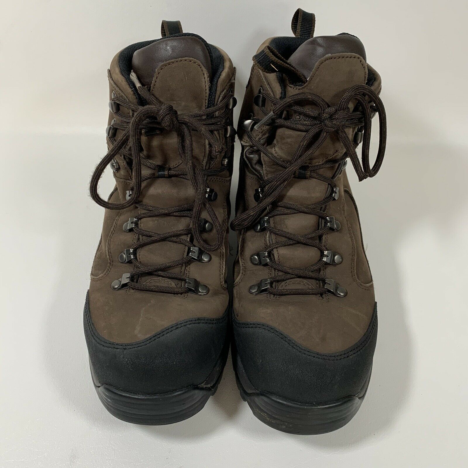 Men's LL Bean Gore-Tex Brown Leather Hiking Boots with Vibram Soles Size 12M