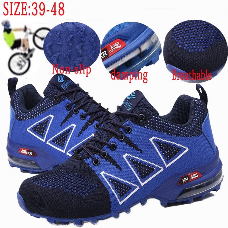 Men's lockless cycling shoes shock absorption steam cushion sole running shoes Solomon outdoor hiking shoes hiking shoes