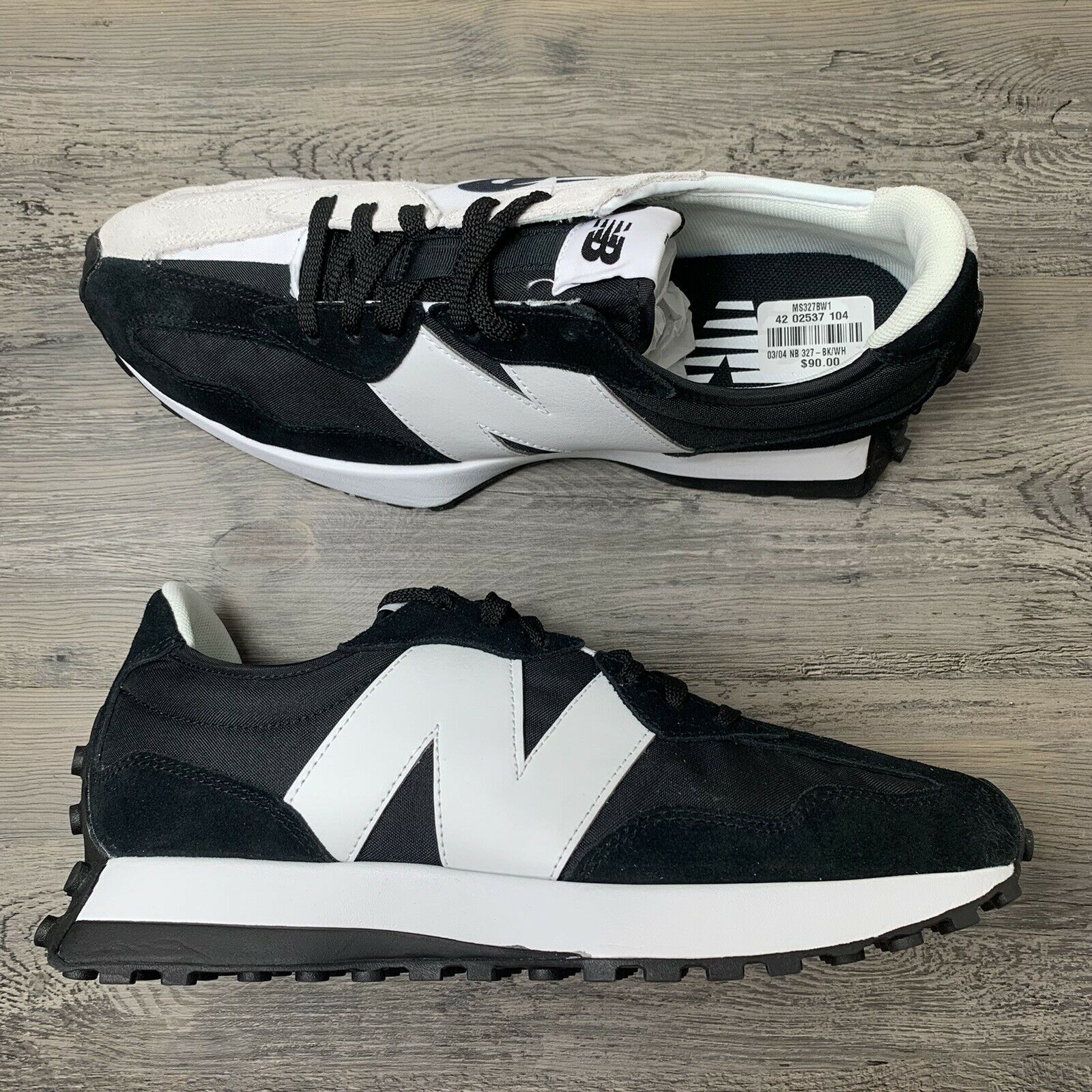 Men’s New Balance 327 Size 10 Black White Footlocker Running Shoes