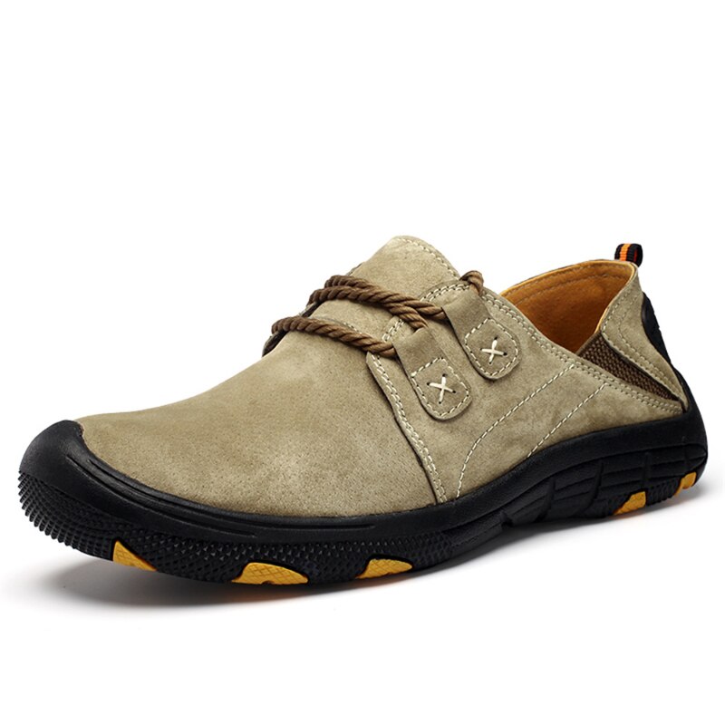 Men's Outdoor Casual European and American Low-Cut Boots Desert Combat Boots Mountaineering Hiking Shoes Leather Men's Shoes
