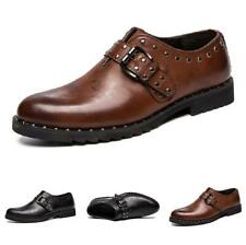 Mens Pointy Toe Buckle Polish Casual Dress Formal Business Leisure Leather Shoes