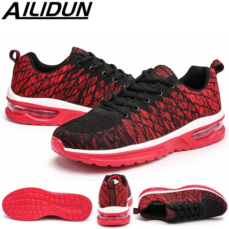 Mens Professional Air Cushion Mesh Breathable Running Shoes Men Outdoor Sports Athletic Walking Shoes Sneakers