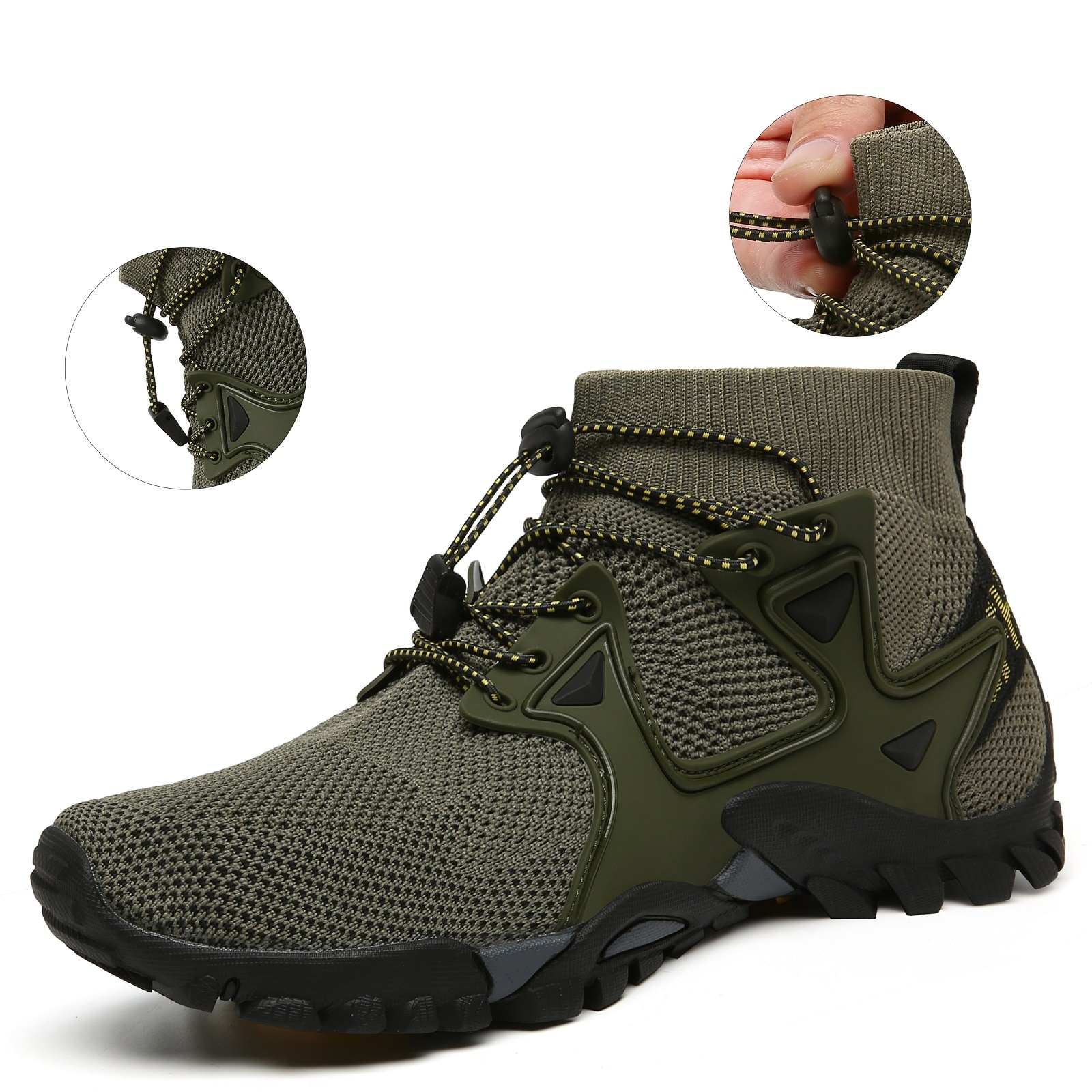 Men's Professional Outdoor Camping Men's Boots Best Fishing Water Shoes Hiking Shoes Wading Shoes Breathable Non-Slip Sneakers