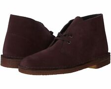 Men's Shoes Clarks DESERT BOOT Lace Up Chukka Boots 62442 BURGUNDY