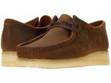 Men's Shoes Clarks Originals WALLABEE Lace Up Leather Moccasins 56605 BEESWAX