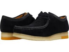 Men's Shoes Clarks Originals WALLABEE Lace Up Suede Moccasins 57369 BLACK COMBI