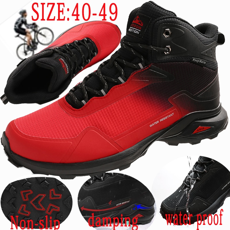 Men's Solomon series non-lock riding shoes outdoor sand-proof high-top hiking shoes cotton shoes snow boots waterproof shoes