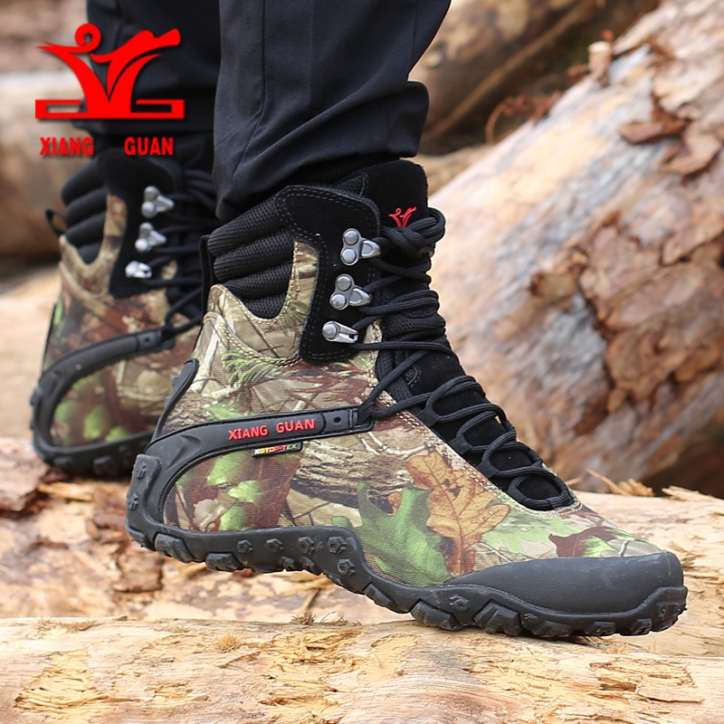 Men's Waterproof Hiking Boots Lightweight Anti-Slip Outdoor Shoes Mid Top Ankle Hiker Trekking Work Boot